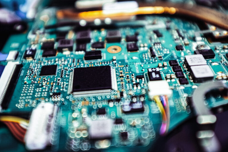 high-angle-view-computer-chip